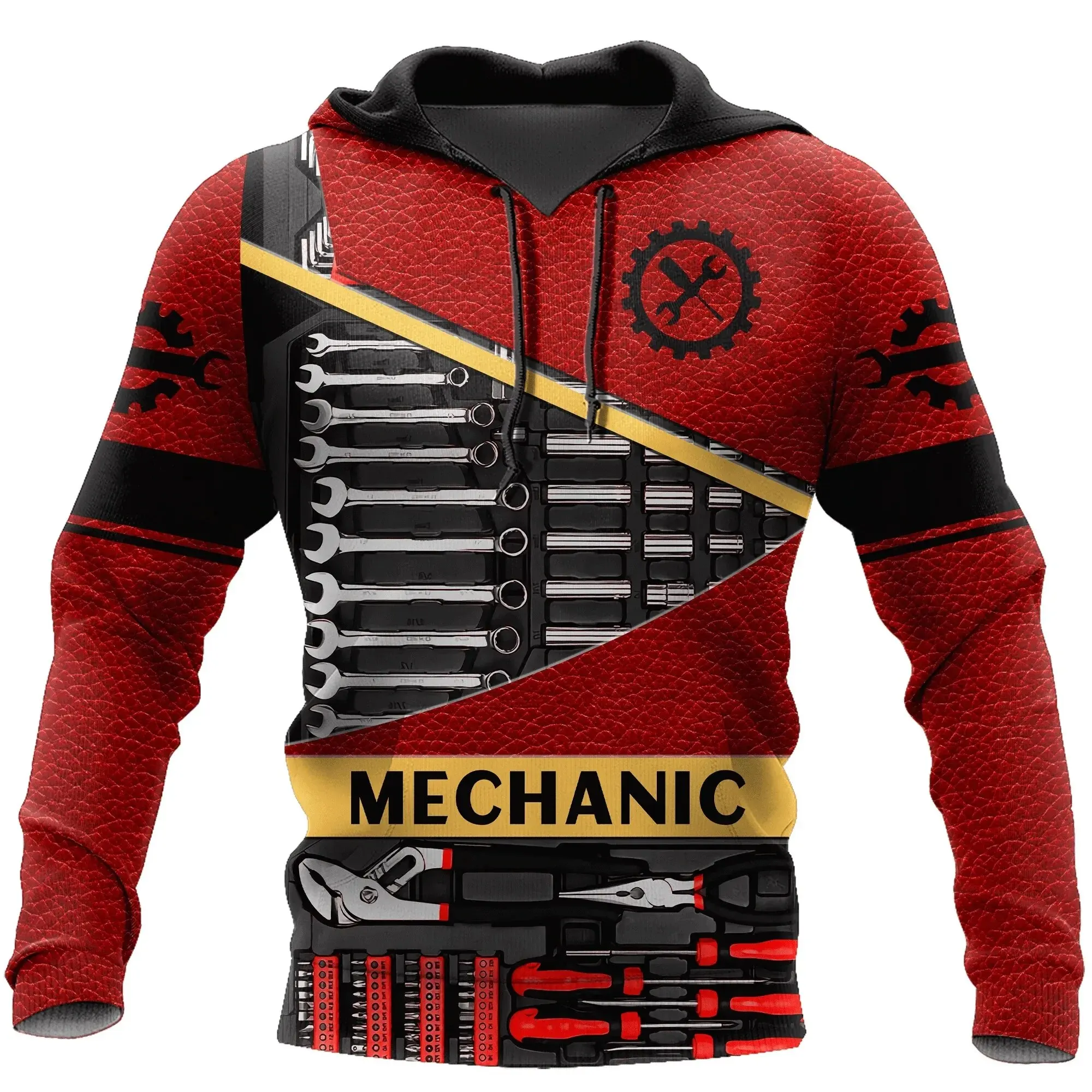 thumbnail image 1 of Sudadera con capucha de gran tamaño para hombre, nueva sudadera con estampado 3D de Mechanical Master Engineer 2023, moda urbana, primavera y otoño, manga larga, 1 of 5
