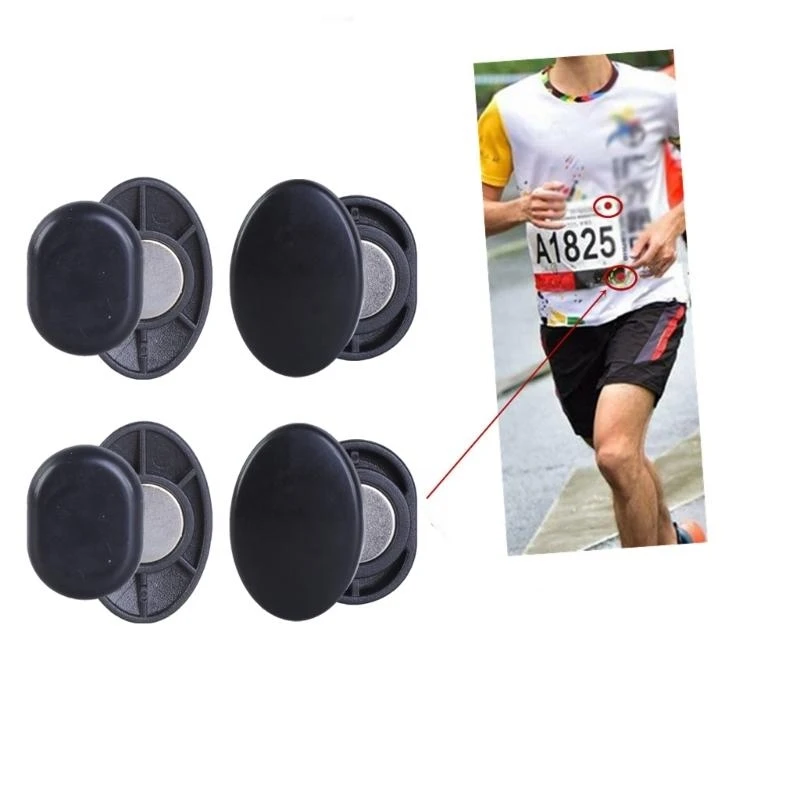 4 Pair Race Bib Holder Running Fix Clip Buckle Race Bib Holder Running Number Clip 24BD