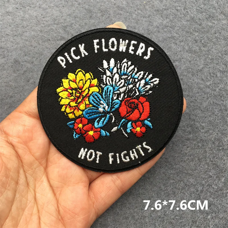 U ALLE BENÖTIGEN SATAN Stickerei Patches für Kleidung Nette Eisen auf Patches Streifen Diy Appliques Patches auf Kleidung Aufkleber – Detail 7