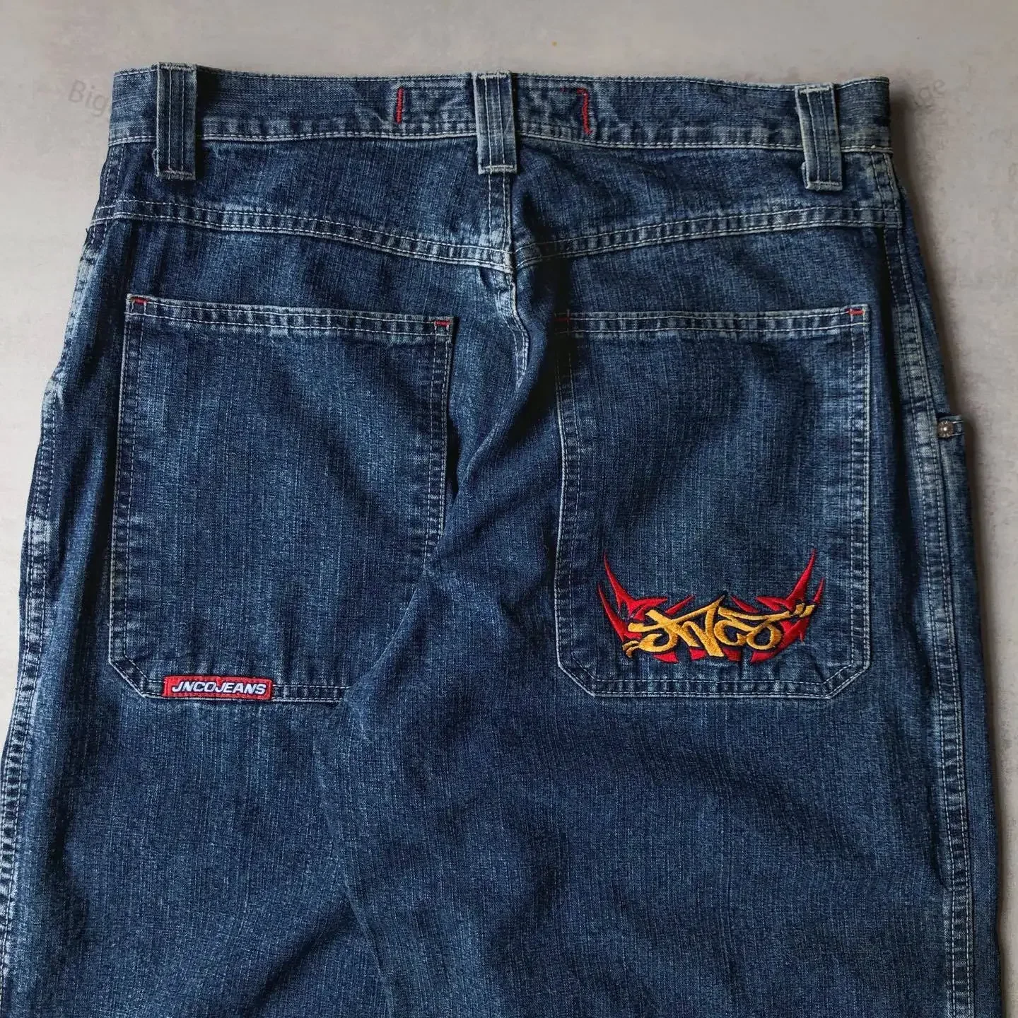 

Свободные джинсы JNCO, в стиле хип-хоп, с вышивкой рок, для мужчин и женщин, 2023, новая мода, уличная одежда, ретро Harajuku, джинсы с высокой талией и широкими штанинами
