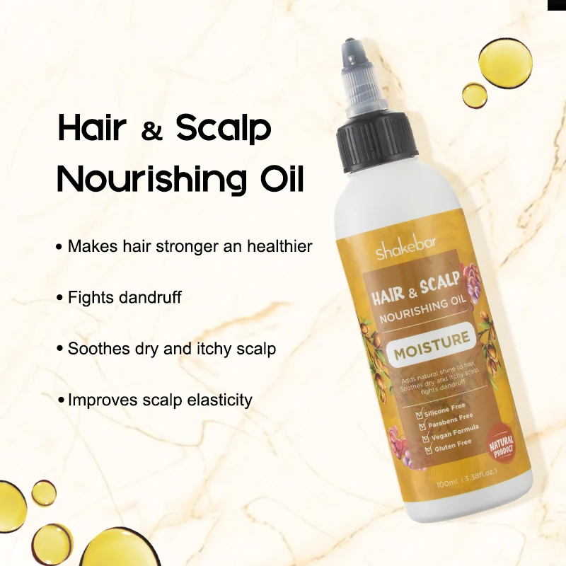 Shakebar Hair Care Oil Hair Styling Mousse Edge Tamer Gel Nourishes and Scalp Leaves Shine and Long-lasting Style