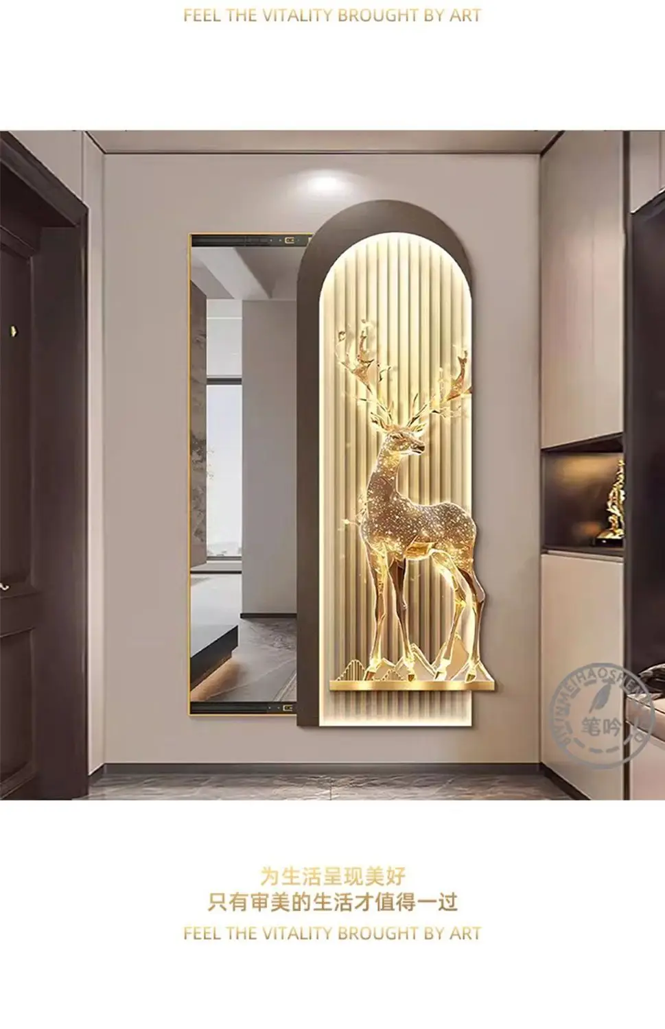 Description Picture 6 of itemLuxe Bathroom Mirror Organizer Makeup Modern Design Mirror Display Creative Espelho Decorativo Home Furniture Accessories