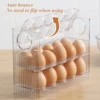Refrigerator Egg Holder 3-Layer Flip Fridge Door Egg Storage Rack Tray Container Space Saver Egg Organizer Box Shelf for Kitchen 1
