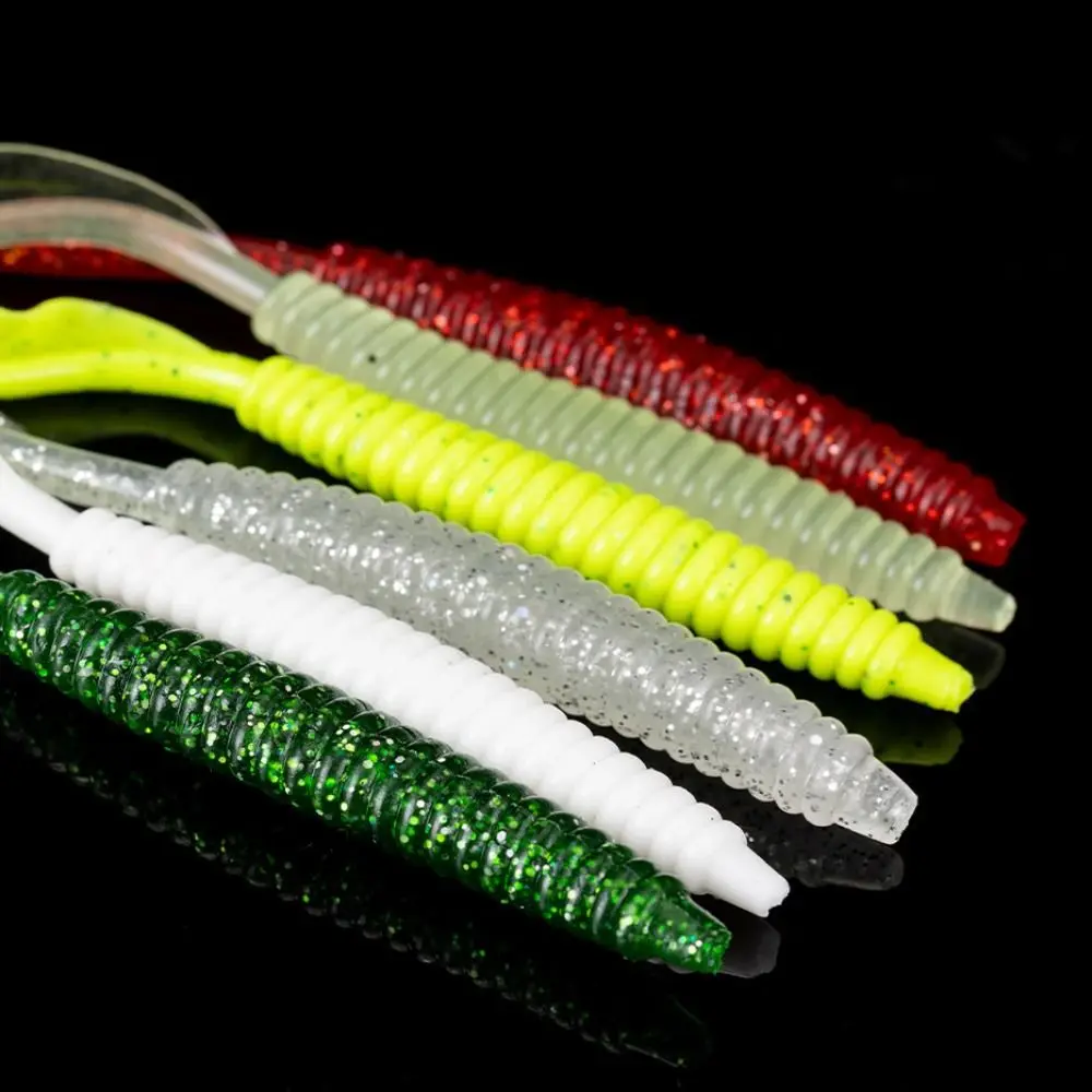 5 Stück Silikon Luya Köder Angeln Wobbler Mini Ocean Rock Angeln Weich köder Gummi Weich köder 14cm Weich wurm Kunst köder Bass – Detail 1
