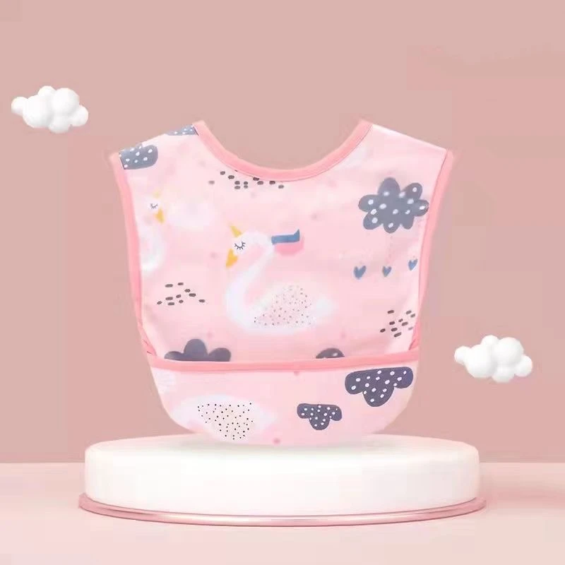 Baby Bibs Boys Girsl Apron Bibs Newborn Toddler Scarf Waterproof Art Smock Feeding Bib Infant Kids Cute Cartoon Burp Cloth 5