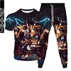 Tupac 2pac Hip Hop Music Rock Singer Kiss Band 3D Printing Tracksuit T-Shirt Pants 2Pcs Set Clothing Summer Male Oversized S-6XL 4