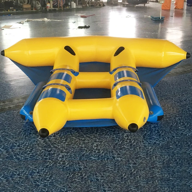 4 6 Person Inflatable Towable Flyfish Banana Boat, Tarpaulin PVC, Commercial for Water Playground