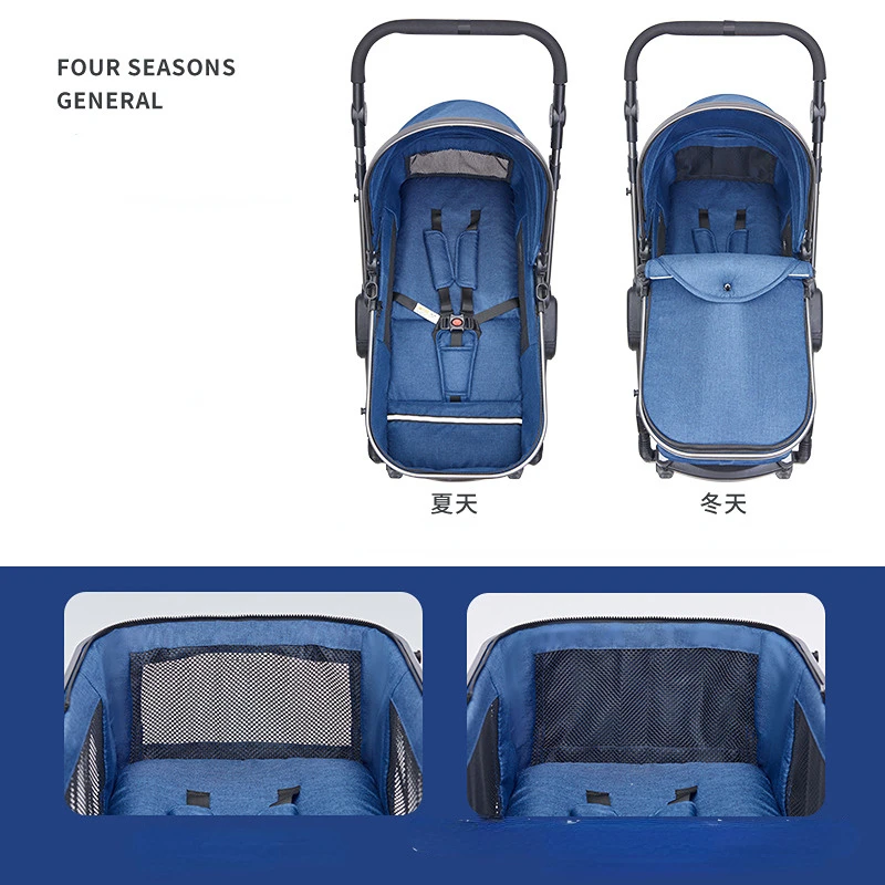 3 in 1 baby stroller 0 to 3 years four wheels stroller baby cars Luxury Multifunctional BABY carriage High Landscape newborn car