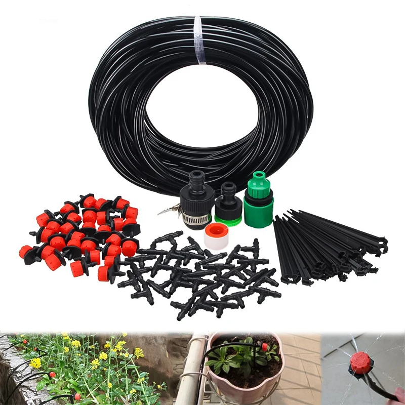 

Automatic Flower Pot Watering System DIY Drip Irrigation System Garden Hose Micro Drip Watering Timer Kits Adjustable Drippers
