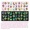 30pcs Children's Luminous Tattoo Stickers Kids Glow Body Paster Unicorn Butterfly Animal Dinosaur Mermaid Cartoon Stickers Gift 4