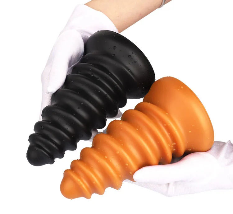 Gran tapón anal erótico de silicona, dilatador para masaje de próstata, tapón anal grande, expansión anal._voghion.com