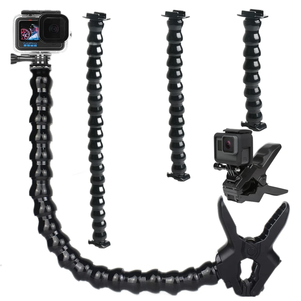 Suptig Mâchoires flexibles - Support col de cygne pour caméras d'action  GoPro Hero 9/8/7/6/5/4 Session Hero 3+ Hero 3 Arlo Pro Arlo Go : :  High-Tech