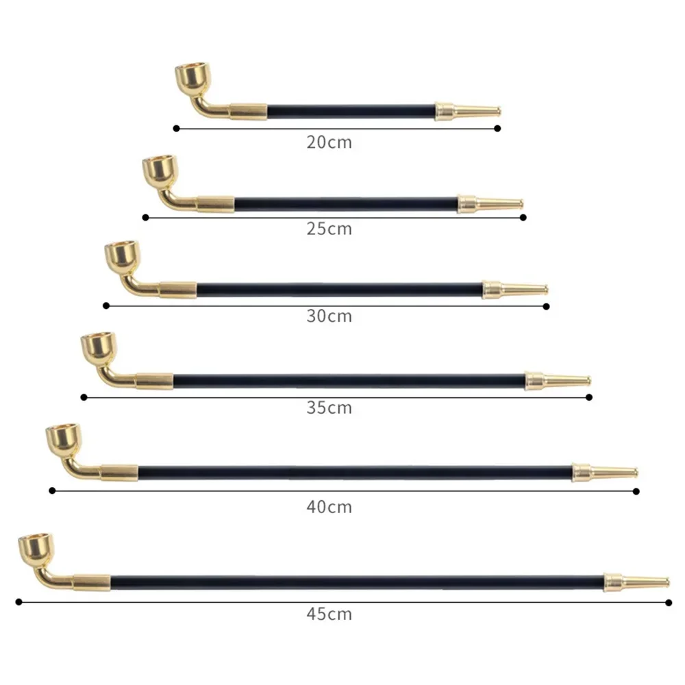 Chinese Style Brass Vintage Welding Pipe Traditional Men's Long Welding Smoking Pipe Dry Smoking Rod Welding Pipe Bag Smoking 3
