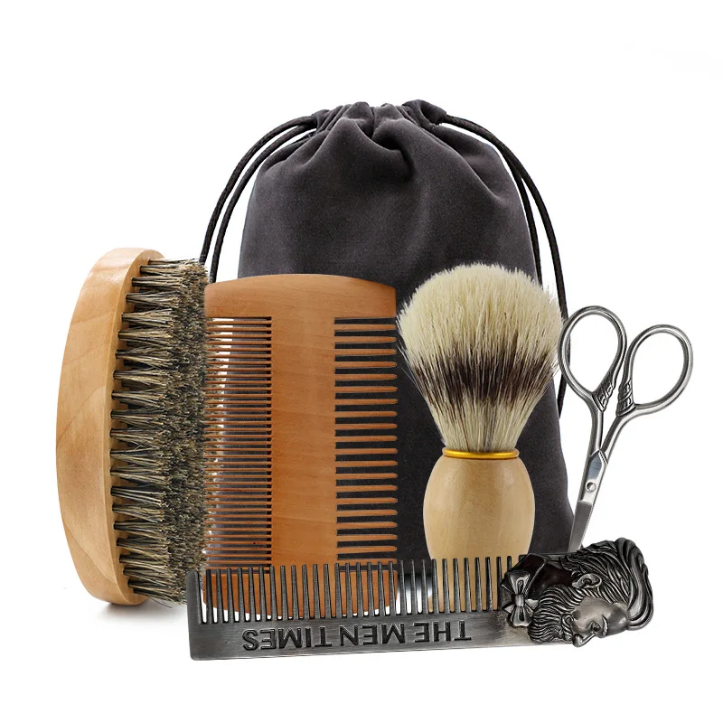

Sdatter Eco Friendly Boar Bristle Men's Shaving Brush Portable Barber Natural Beard Brush For Facial Cleaning Mustache Tools Gif