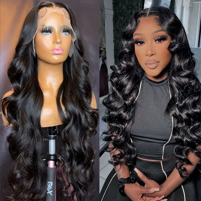 30 Inch Lace Front Human Hair Wigs HD Brazilian 13 4 Frontal Wig for Black Women Body Wave 4 4 Glueless Pre Plucked Closure Wig