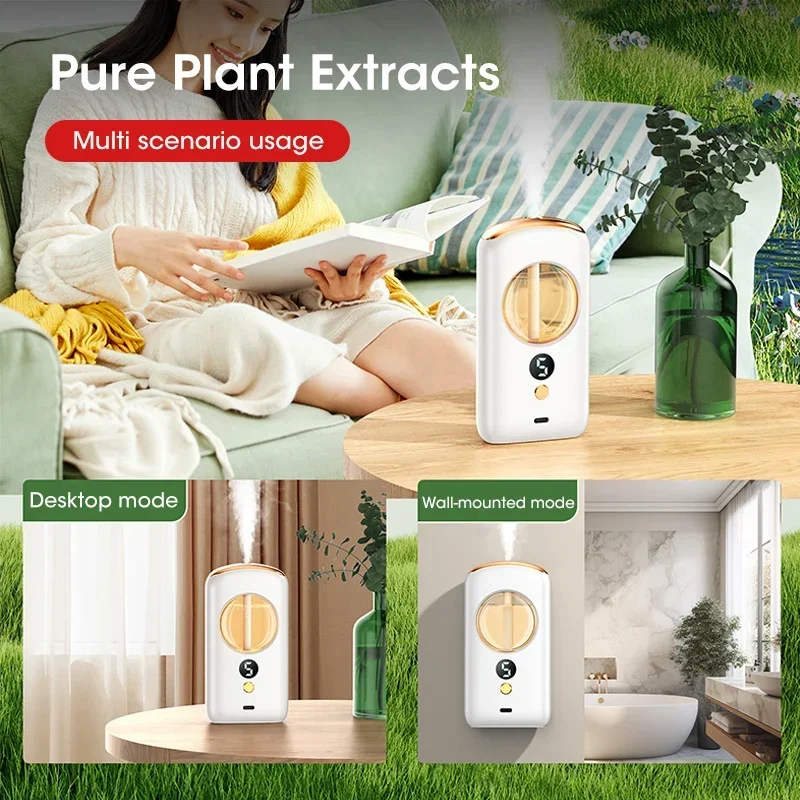 Mini Aroma Diffuser Plant Essential Oil Nebulizer Home Car Aromatherapy Machine Toilet Bedroom Deodorization Air Purification