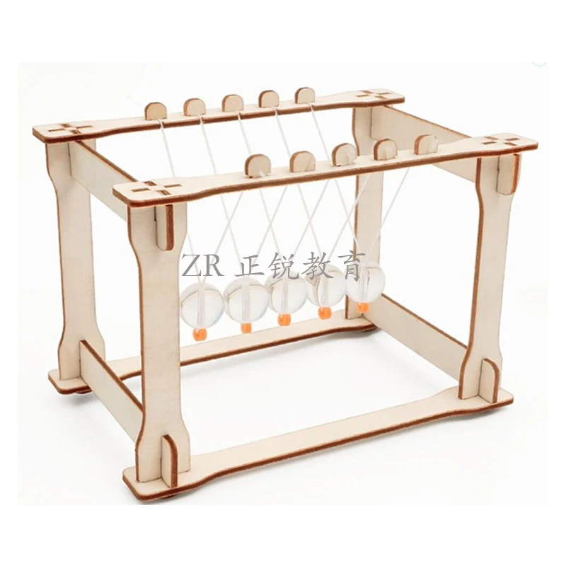 

5x STEM Toys for Children Educational Science Experiment Technology Toy Set DIY Newton's Cradle Model Puzzle Painted Kids Toys