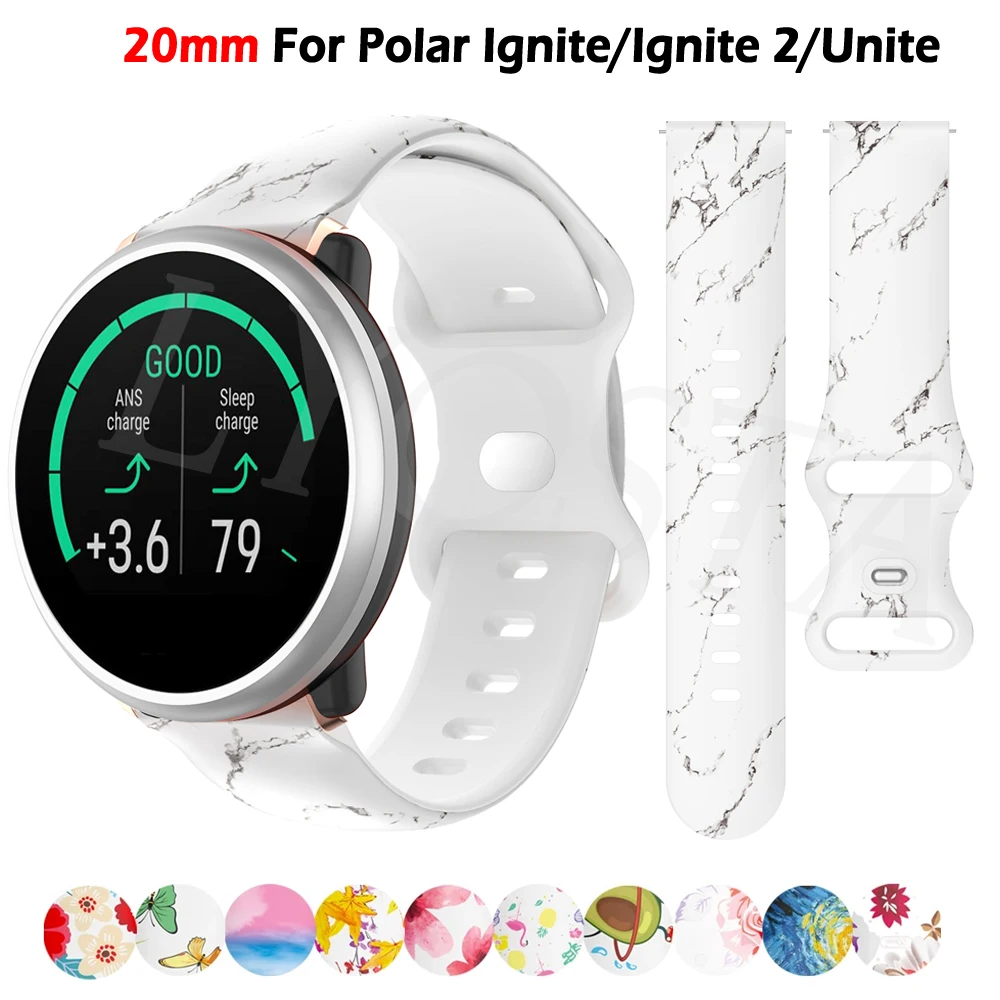 Cinturino Smartwatch Da 20Mm Per Cinturino Polar Ignite/Ignite 2/Unite Cinturino In Silicone Cinturino Ignite2 Cinturino Di Ricambio