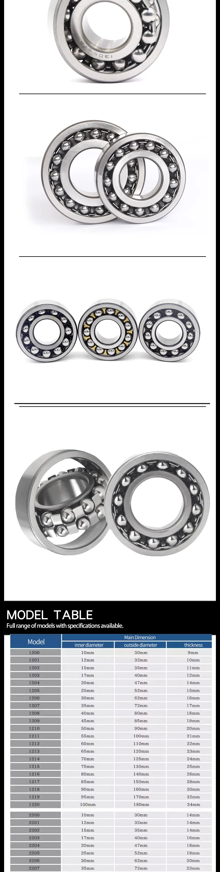 Description Picture 3 of itemGermany FAG Self-Aligning Ball Bearing 2200 TV 2200TVH 2200K-TVH-C3 2200TV.C3 2201 K.TV.C3 2201K 2201 TV 2201TVH 2202 K-TVH-C3