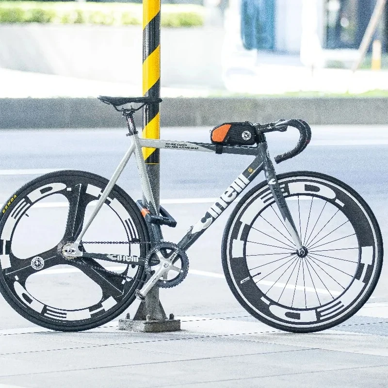 Waterproof Lightweight Cycling Frame Bag with External Side Pockets - 1L