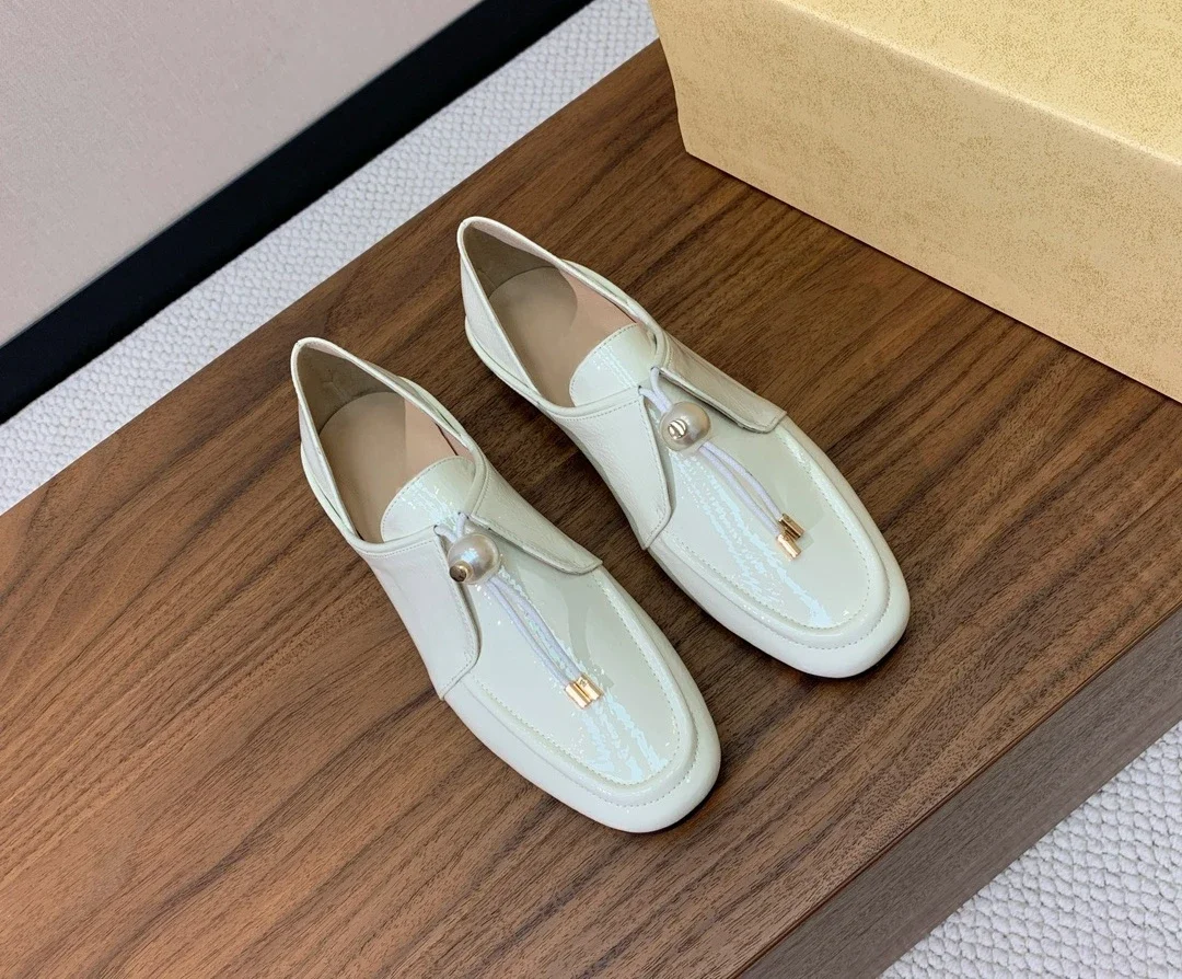 

2024 New British Small Leather Shoes Women's Genuine Leather Lazy Wearing Pair Shoes Single Foot Women's Lefu Shoes