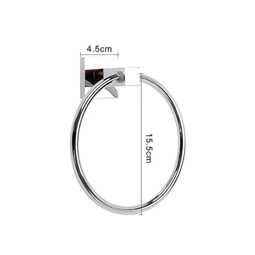 1PC Hand Towel Ring Stainless Steel Round Holder Rail Bathroom Kitchen Rack Wall Mounted Easy Installation Towel Racks