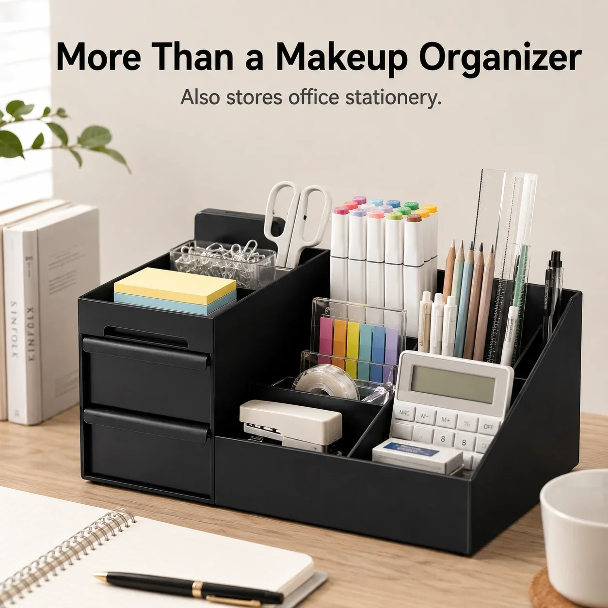 Compact Makeup and Jewelry Organizer with Drawers - Vanity Storage Solution for Cosmetics and Accessories