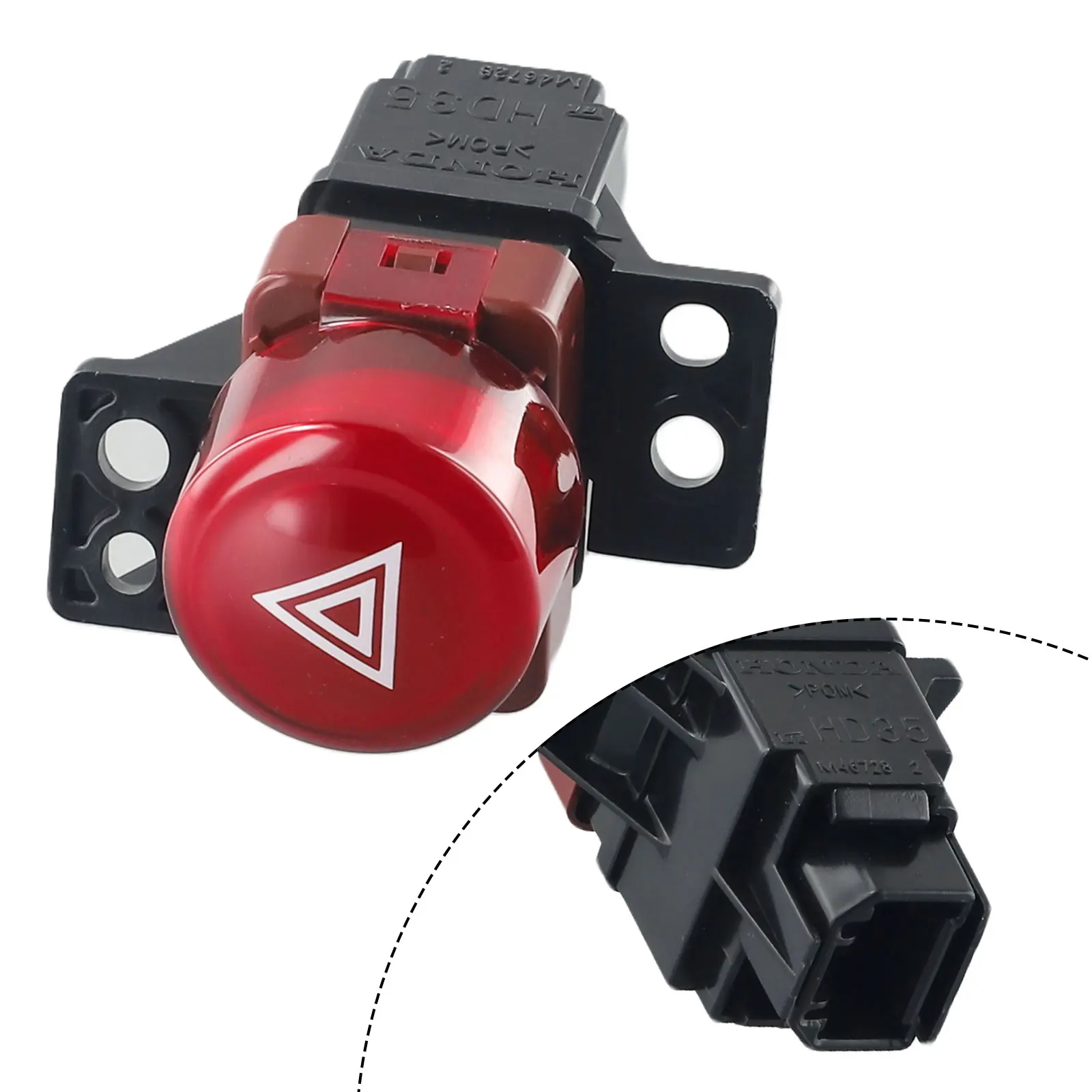 

Warning Lamp Hazard Light Switch 35510-TR0-H01 Double Flash Plastic Plug-and-play Red For Honda Civic Sedan Coupe