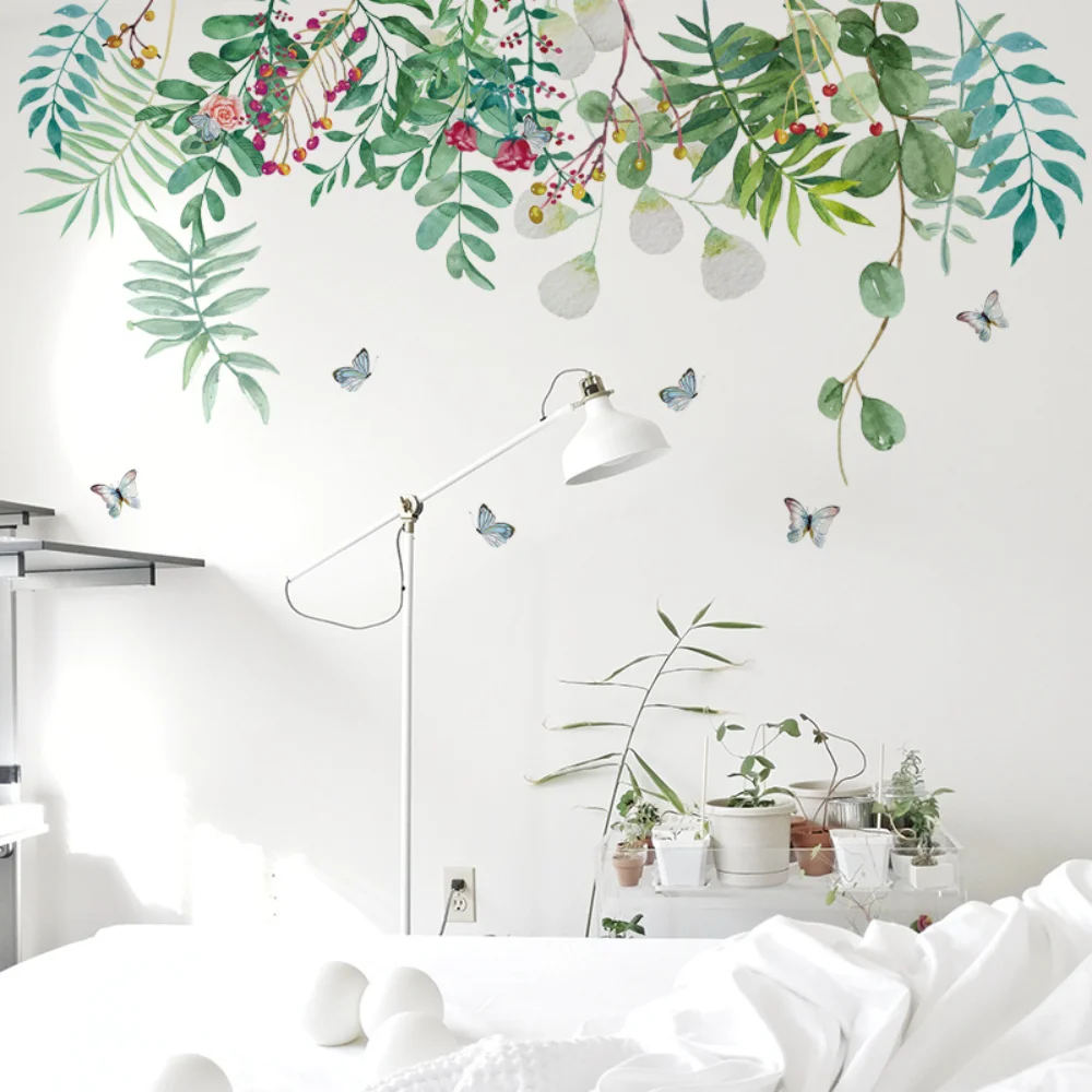 Wall Stickers Flowers Butterflies Wall Decals Bedroom Decor Flower