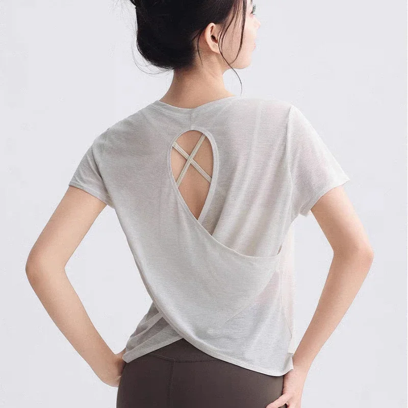 Round Neck Short-sleeve Tights Training Workout Clothes