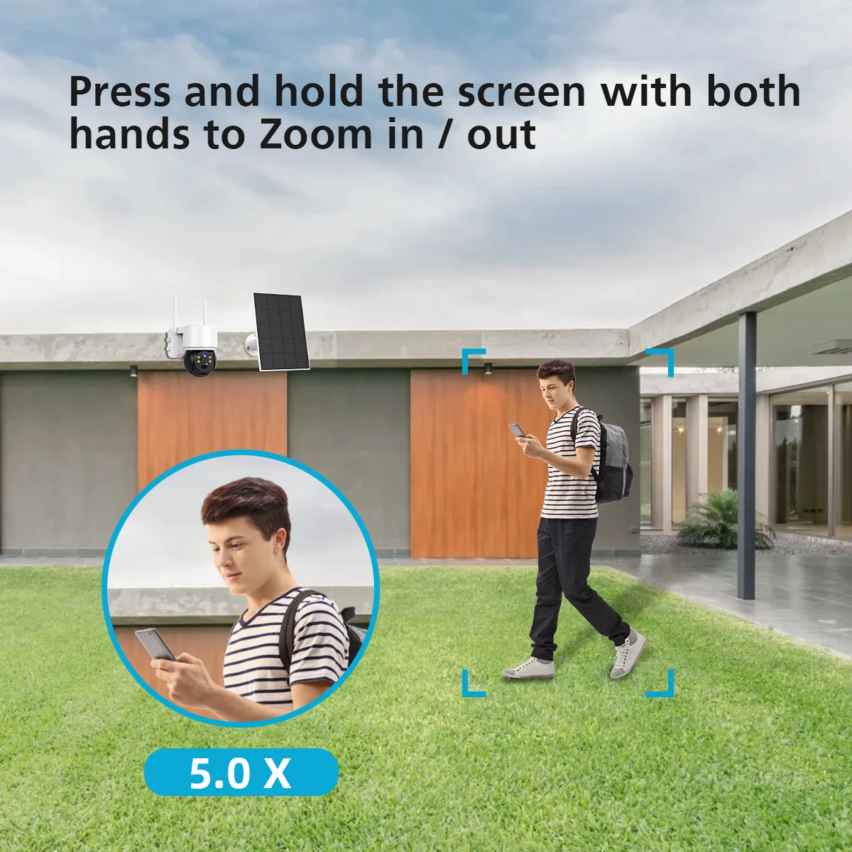 كاميرا أمان لاسلكية بالطاقة الشمسية 4MP HD