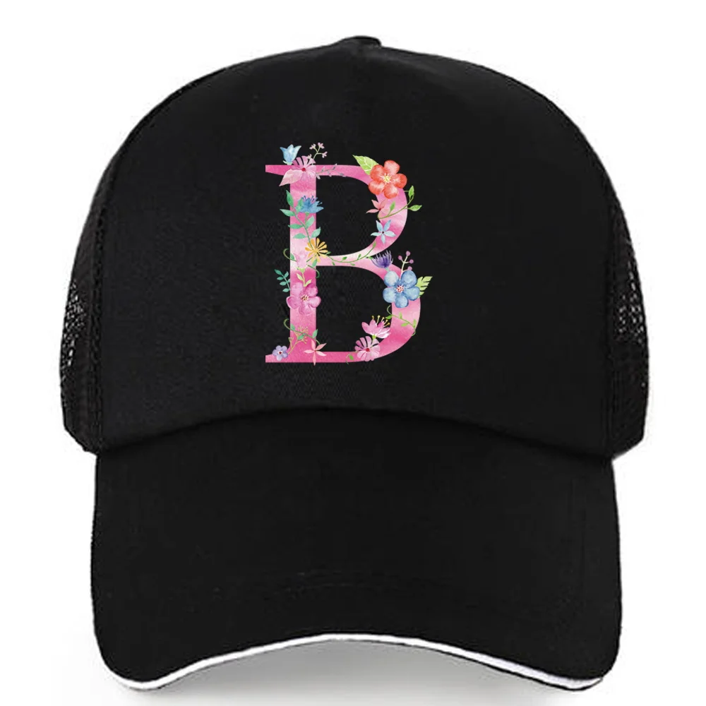 Mesh Cap 26 Letter Fashion Summer Breathable Long Brim sun hat Men Women Outdoor Sports Hip Hop Hats Snapback Caps sun hat