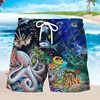 3D Printed Sea Turtle Board Shorts Men Women Marine Animal Pattern Beach Shorts Outdoor Fashion Casual Oversize Kids Swim Trunks 4