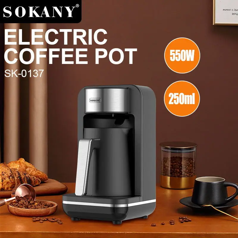 SOKANY 0137 Coffee Pot Hot Brewing Home Office Machine with Cup