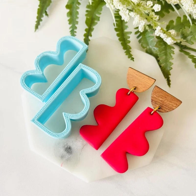 Soft Pottery Earrings Polymer Clay Molds DIY Ins Style Earring Polymer Clay Cutter Ceramics Earring Jewelry Pendant Making Tools