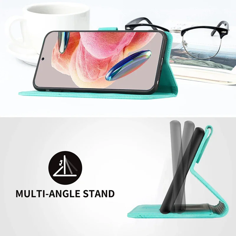 Enhanced Magnetic Flip Leather Wallet Case with Card Slot