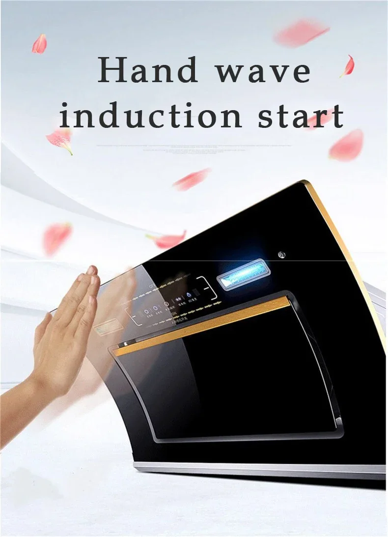 Best Quality Kitchen Appliance Touch Control Chimney Hood Carbon Filter Home Electric Range Hood 900*350*530mm 3