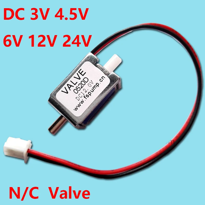 LIUCH 0520D Mini électrovanne électrique DC 3 V 4,5 V 6 V 12