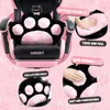 Cute Gaming Chair with Cat Paw Lumbar Cushion and Cat Ears, Ergonomic Computer Chair with Footrest, Reclining PC Game Chair for 4