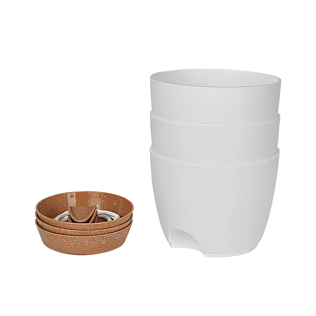 

3Pcs Flowerpot Lazy Self Watering Flower Pots Case Reusable Living Room