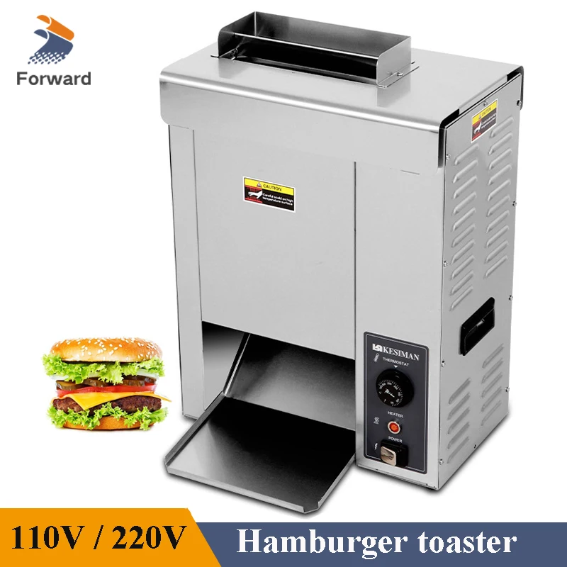 Hot Dog Burger Bread Baking Oven for Fast Food Shop Stainless Steel Bread Heating Machine Hamburger Bun Toaster