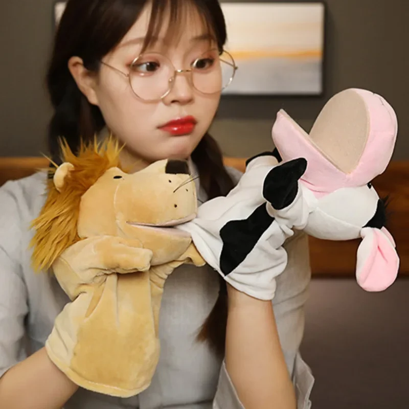 Stuffed Plush Animals Toys Hand Finger Story Puppet Kawaii Dolls Educational Baby Toys hand puppet 3
