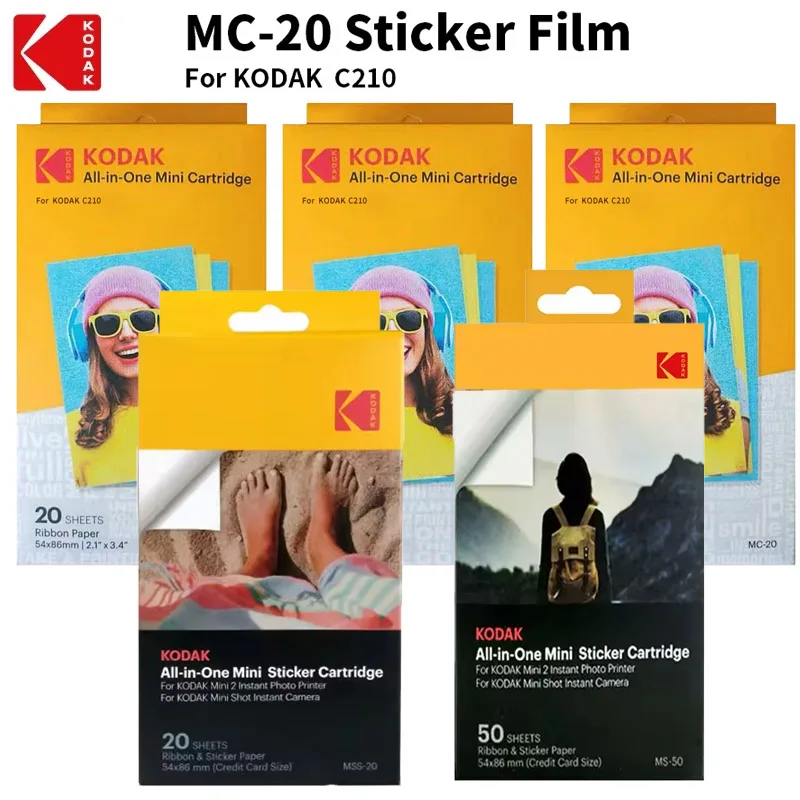 10-100 Sheets Classic Kodak Mini 2/Shot All-in-One Ink Cartridge