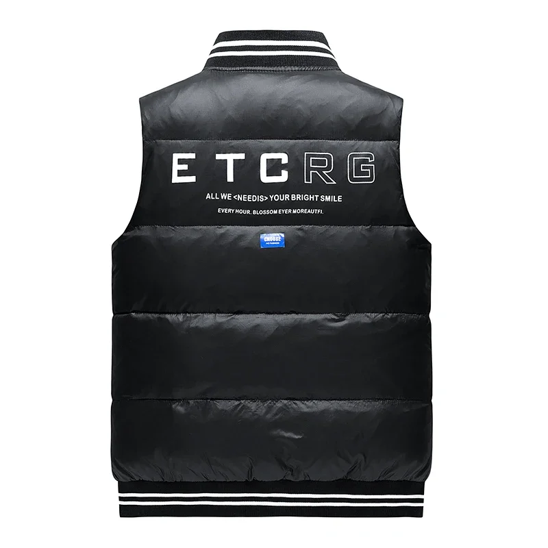 Outdoor Warm Stand Collar Causal Sleeveless Men Jacket Winter Padded Waistcoat Male Clothe Duck Down New Fashion Thick Vest Coat