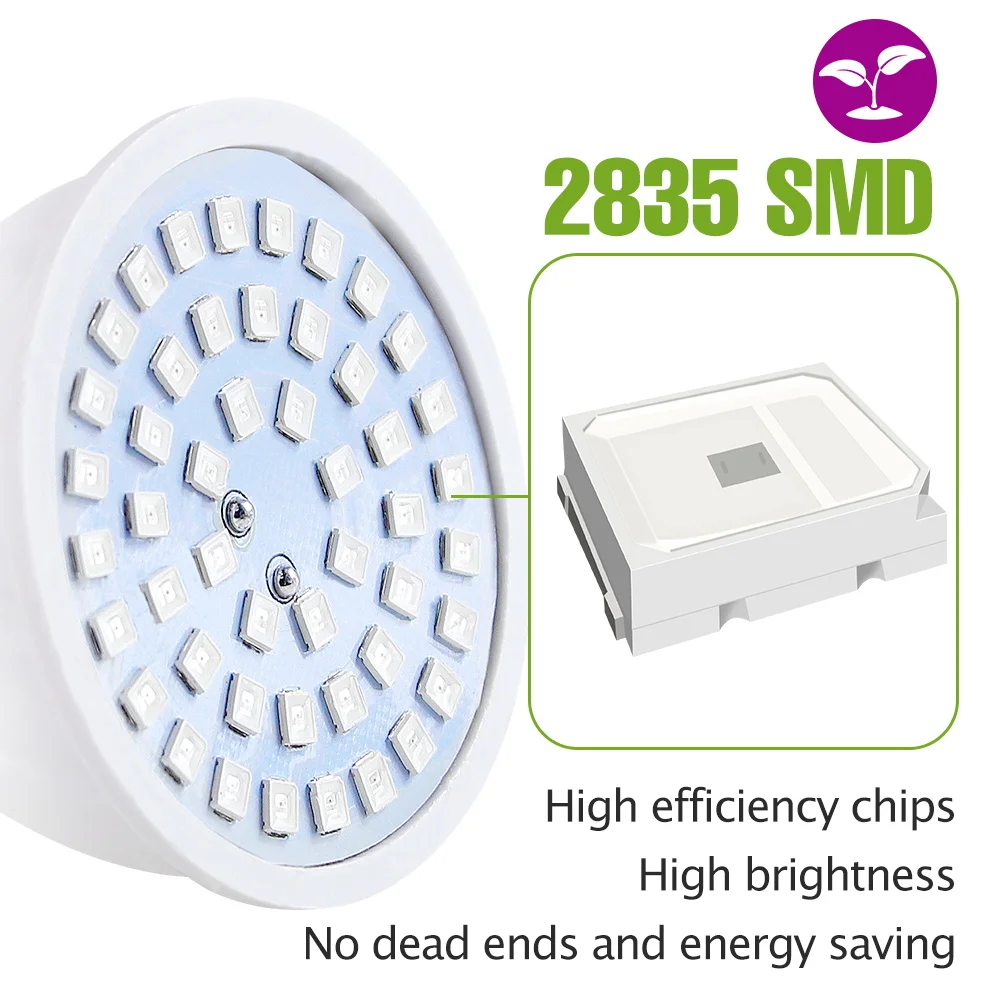 E27 LED 식물 성장 조명 GU10 전체 스펙트럼 실내 수경법 꽃 씨앗 야채 재배 램프 E14 MR16 B22 GU5.3 전구