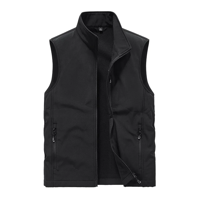 Fleece Vest For Men Winter Softshell Jacket Polar Fleece Outdoor Fishing Sleeveless Men Waistcoat Windproof Softshell Vest Men5x 3