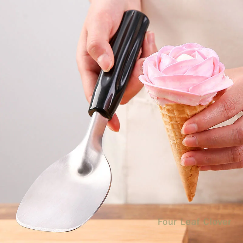 Stainless Steel Frozen Yogurt & Ice Cream Scoop Spade – Flat Paddle Cutter Tool 3