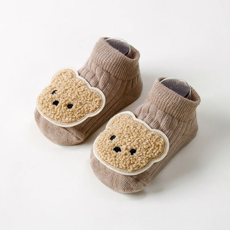 Baby Dispensing Non-slip Floor Socks Cartoon Bear Doll Spring and Autumn Baby Invisible Newborn Socks