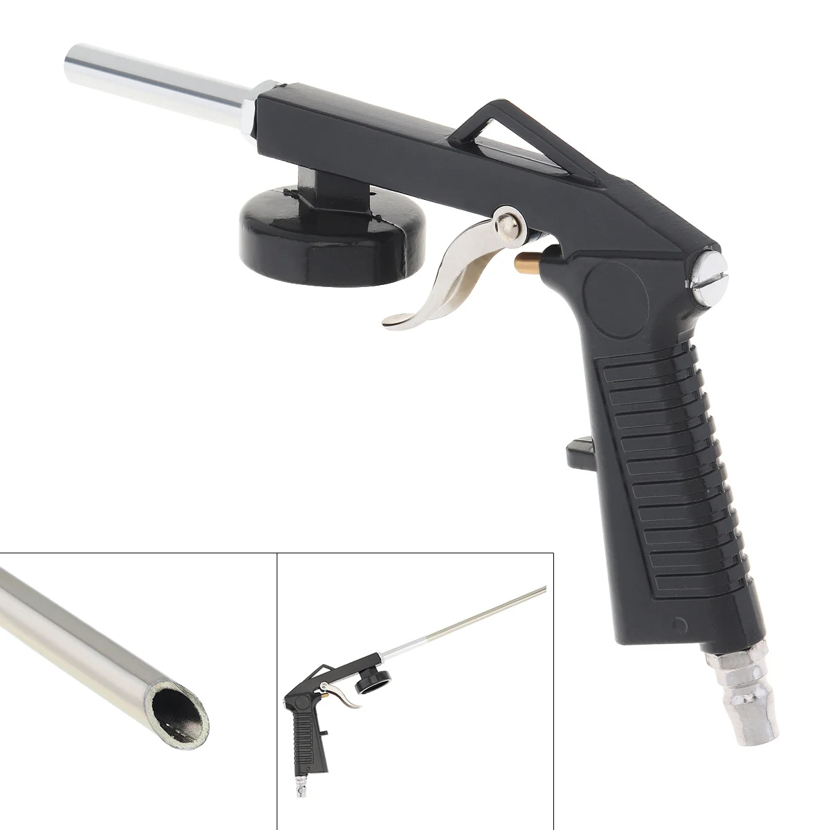 Universal Gray Car Chassis Special Pneumatic Spray Gun Varnish Air Pipe 7.5mm Air Inlet Port for Automotive Chassis Spray toro universal gray car pneumatic spray gun chassis armor special varnish air pipe nozzle tool for automotive chassis spraying