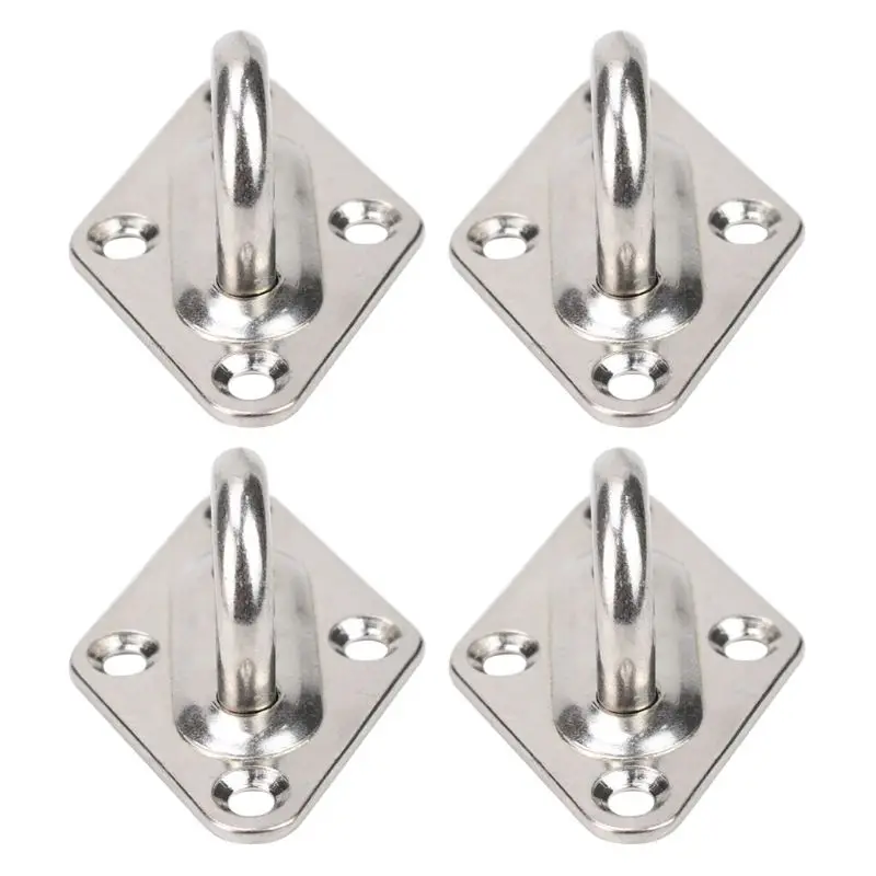 

Ceiling Hook Anchor Diamond Pad Eye Plate for Boat Rigging Deck Training Straps